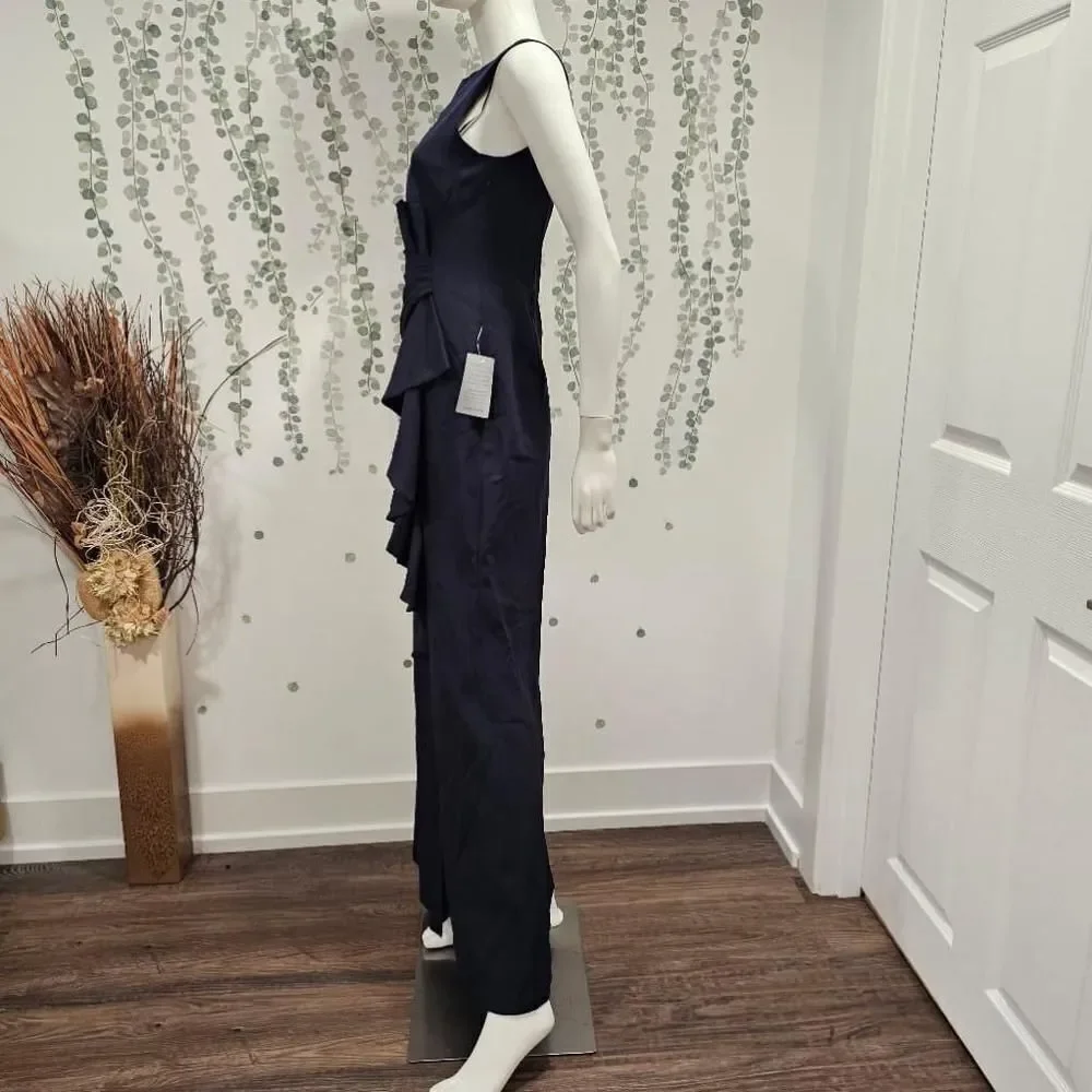 NWOT Eliza J Navy Blue Size 6 Maxi Dress